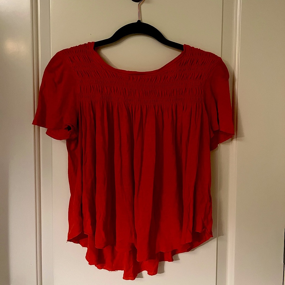 Free People Smocked Shirt